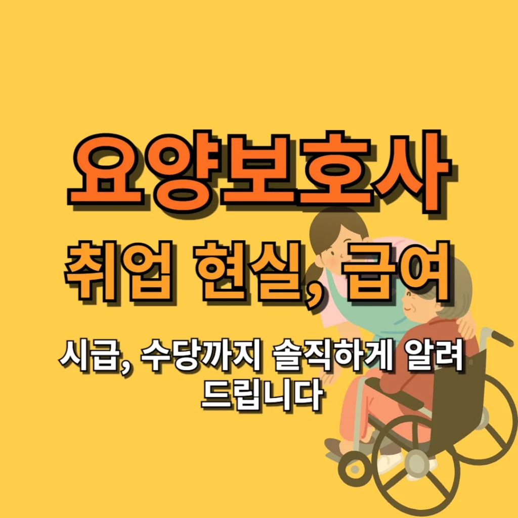 요양보호사 취업 현실, 급여, 시급, 수당까지 솔직하게 알려드립니다