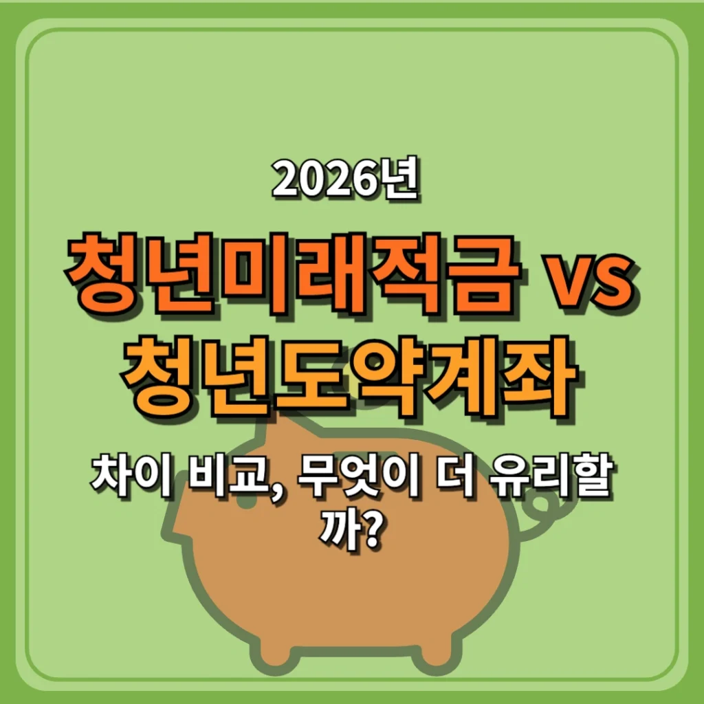 청년미래적금 vs 청년도약계좌 차이 비교, 무엇이 더 유리할까?