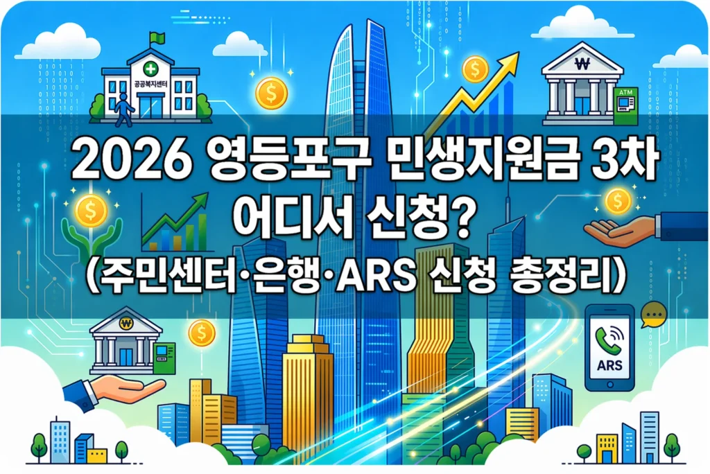 2026 영등포구 민생지원금 3차 어디서 신청? (주민센터·은행·ARS 신청 총정리)