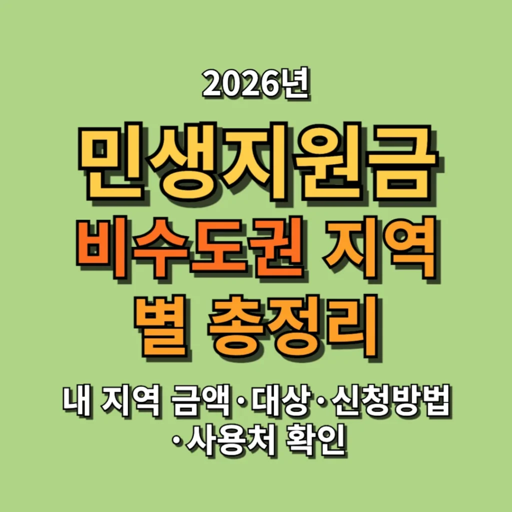 3차 민생지원금 비수도권 지역별 총정리 내 지역 금액·대상·신청방법·사용처 확인