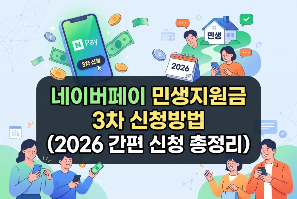 네이버페이 민생지원금 3차 신청방법 (2026 간편 신청 총정리)