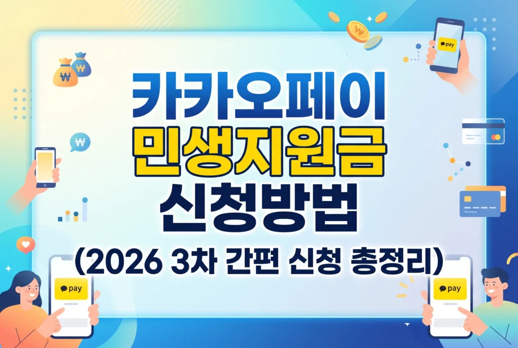 카카오페이 민생지원금 신청방법 (2026 3차 간편 신청 총정리)