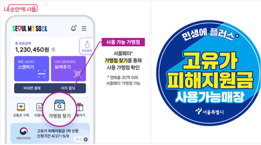 서울페이 사용처
