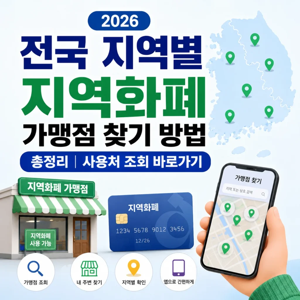 전국 지역별 지역화폐 가맹점 찾기 방법 총정리|사용처 조회 바로가기