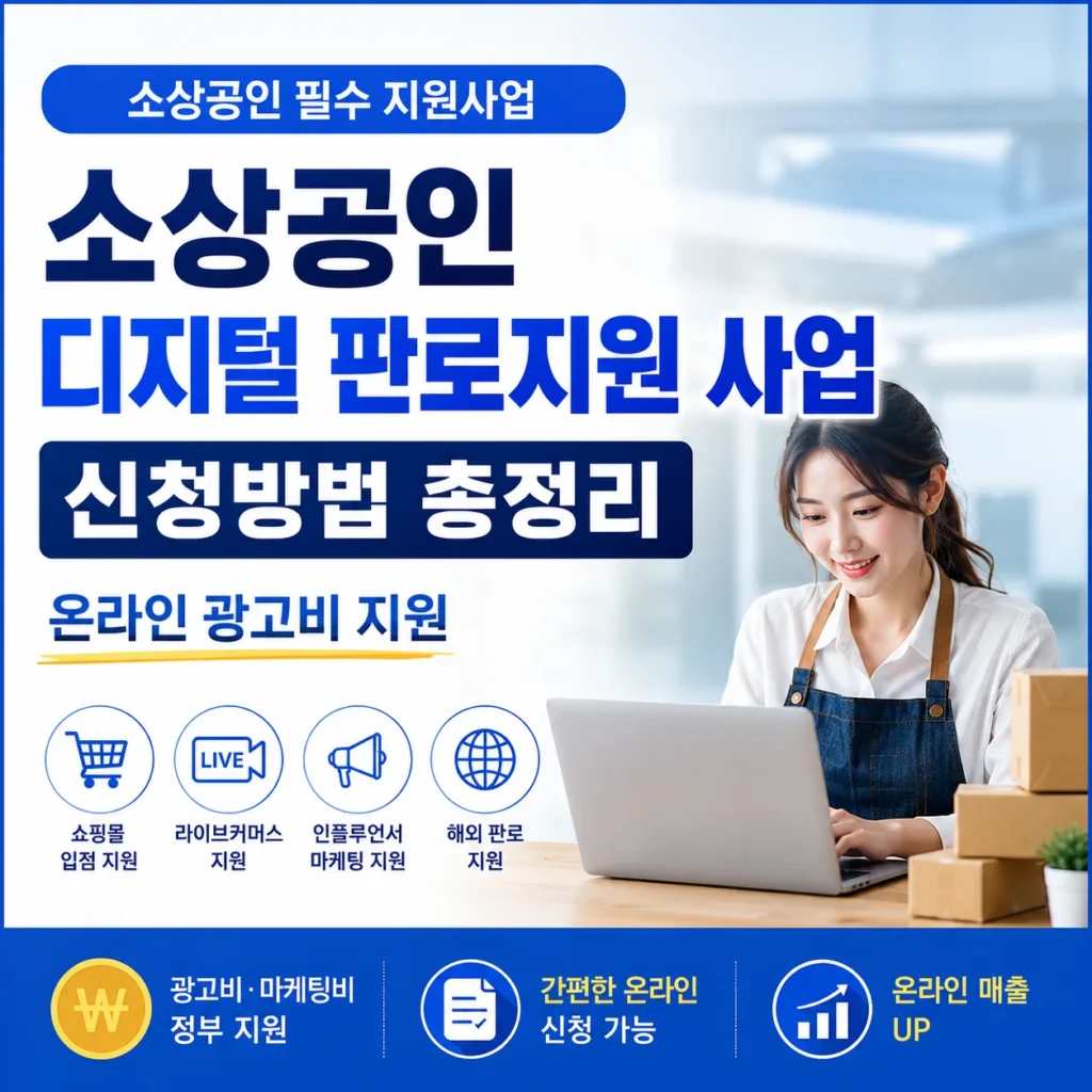 소상공인 디지털 판로지원 사업 신청방법 총정리, 온라인 광고비 지원