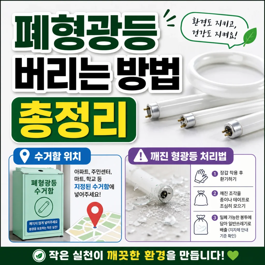 폐형광등 버리는 방법 총정리, 수거함 위치·깨진 형광등 처리법까지