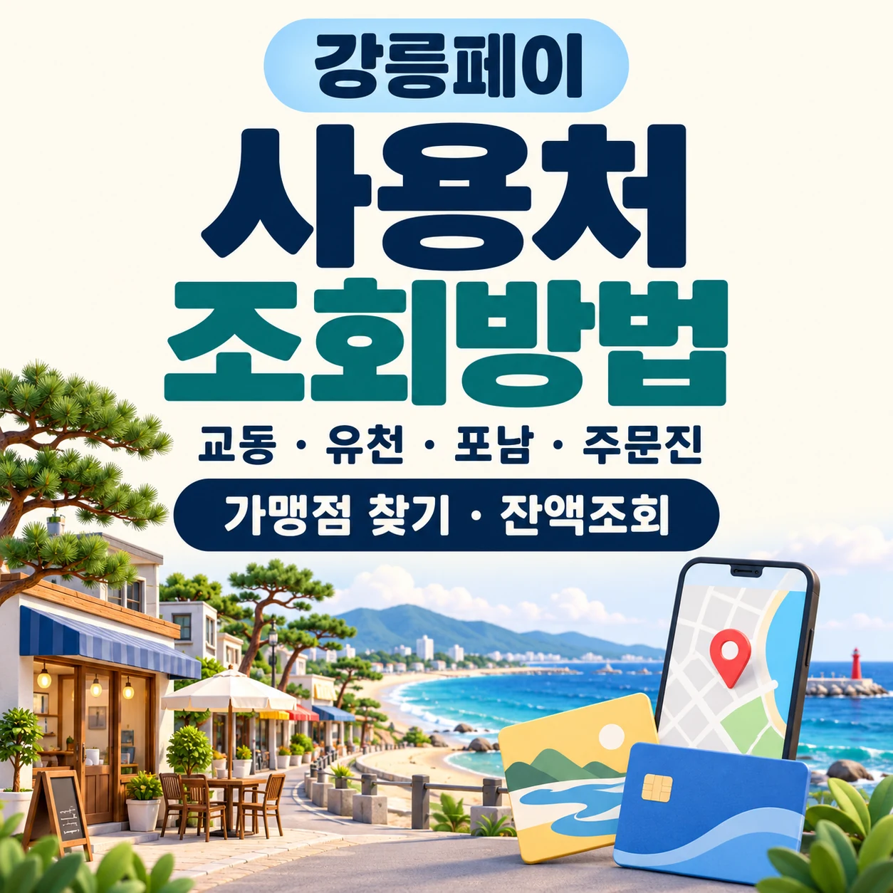 강릉페이 사용처 조회방법|교동·유천·포남·주문진 가맹점 찾기와 잔액조회