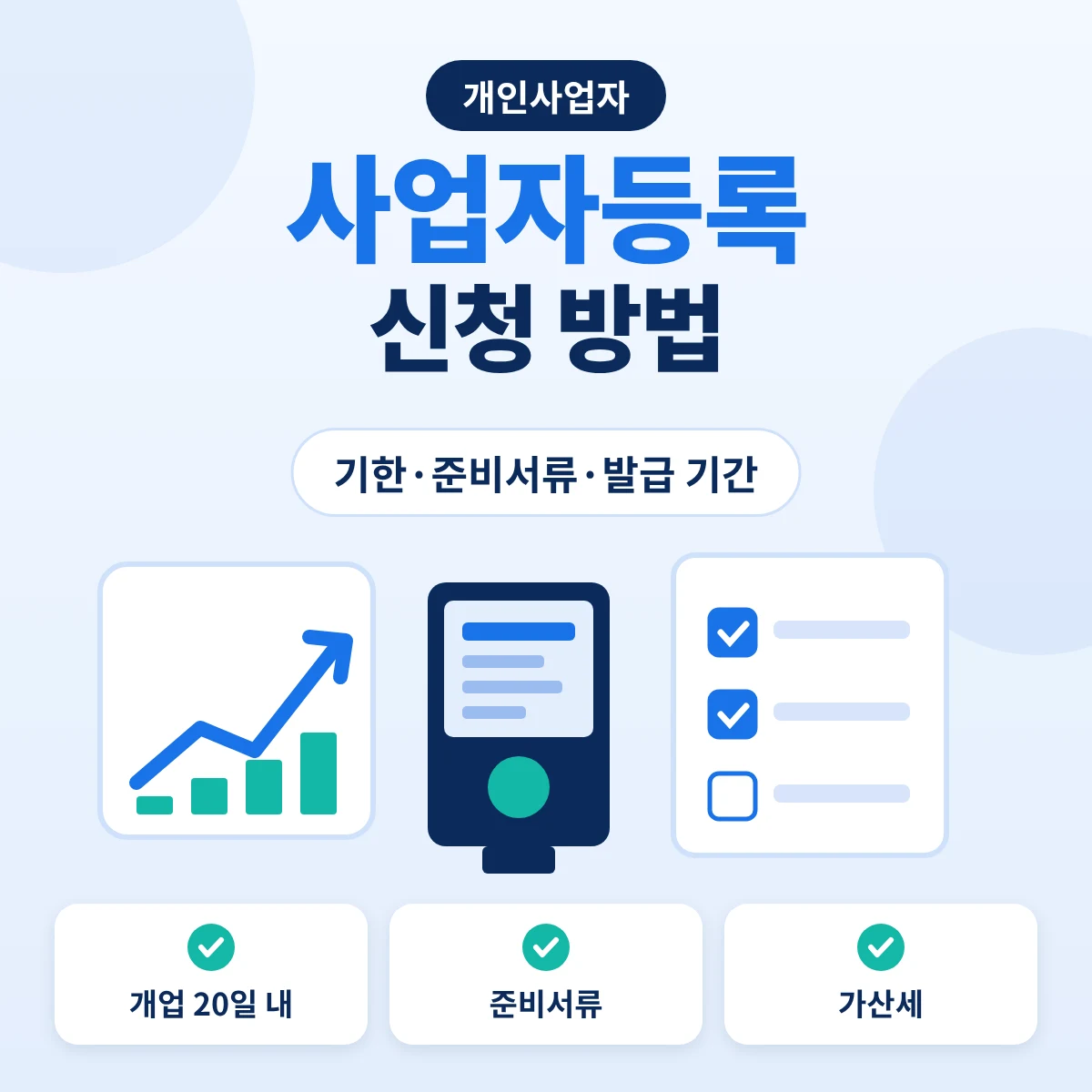 개인사업자 사업자등록 신청 방법, 신청 기한과 준비서류 안내