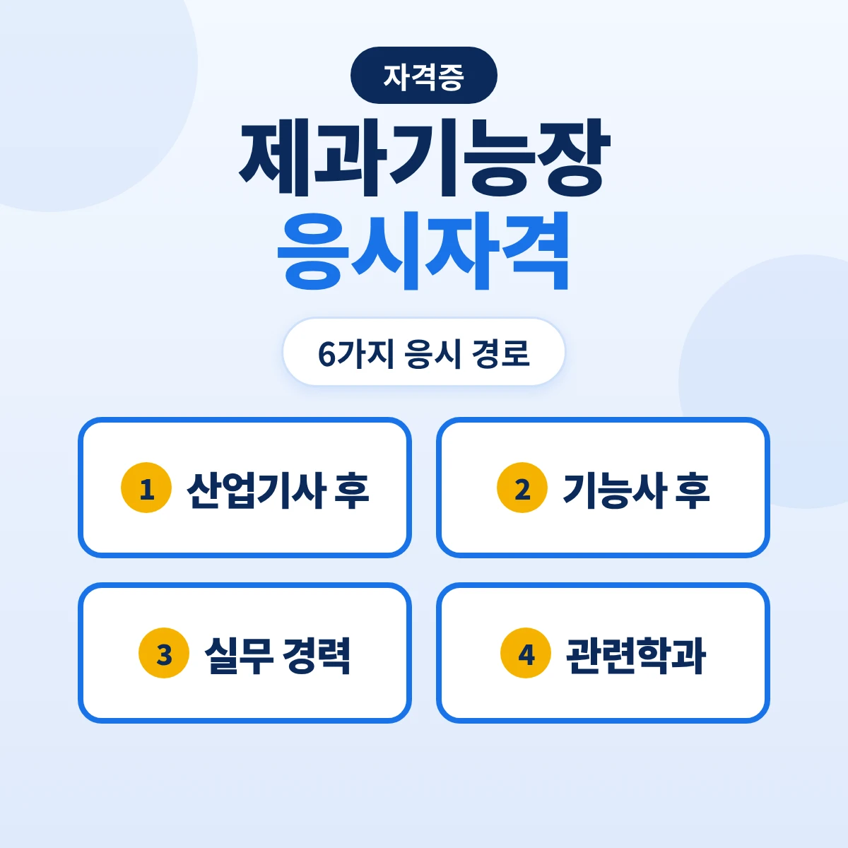 제과기능장 응시자격: 산업기사 후 실무 5년·기능사 후 7년·실무 9년 6가지 경로와 Q-Net 관련학과 차이