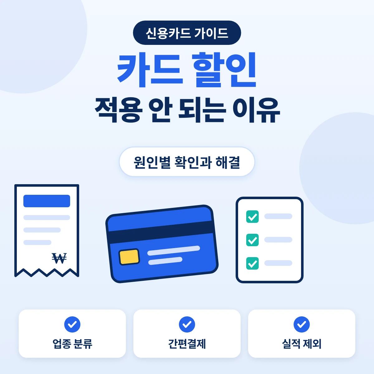 신용카드 할인 적용 안 되는 이유를 명세서와 상품설명서로 확인하는 체크리스트