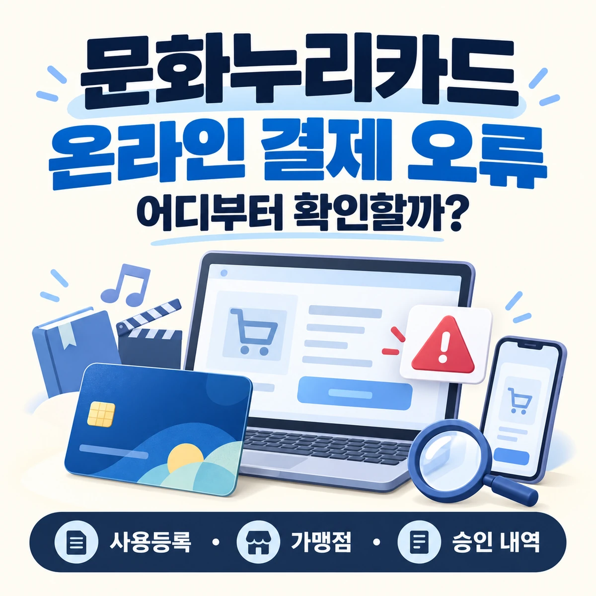 문화누리카드 온라인 결제 오류 시 인터넷 사용등록과 본인인증 확인 순서