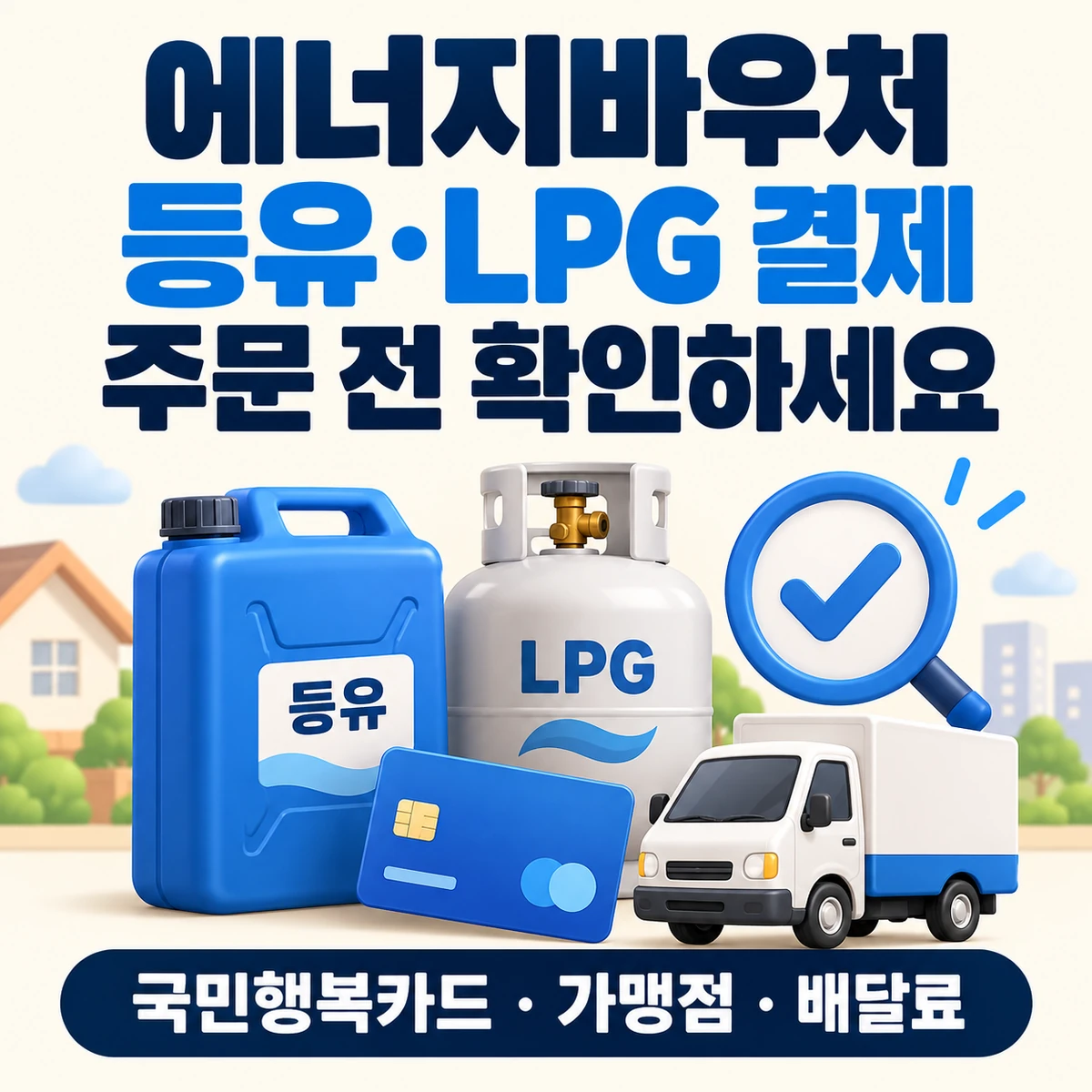 에너지바우처 등유·LPG 주문 전 국민행복카드 잔액·가맹점·배달료 확인사항