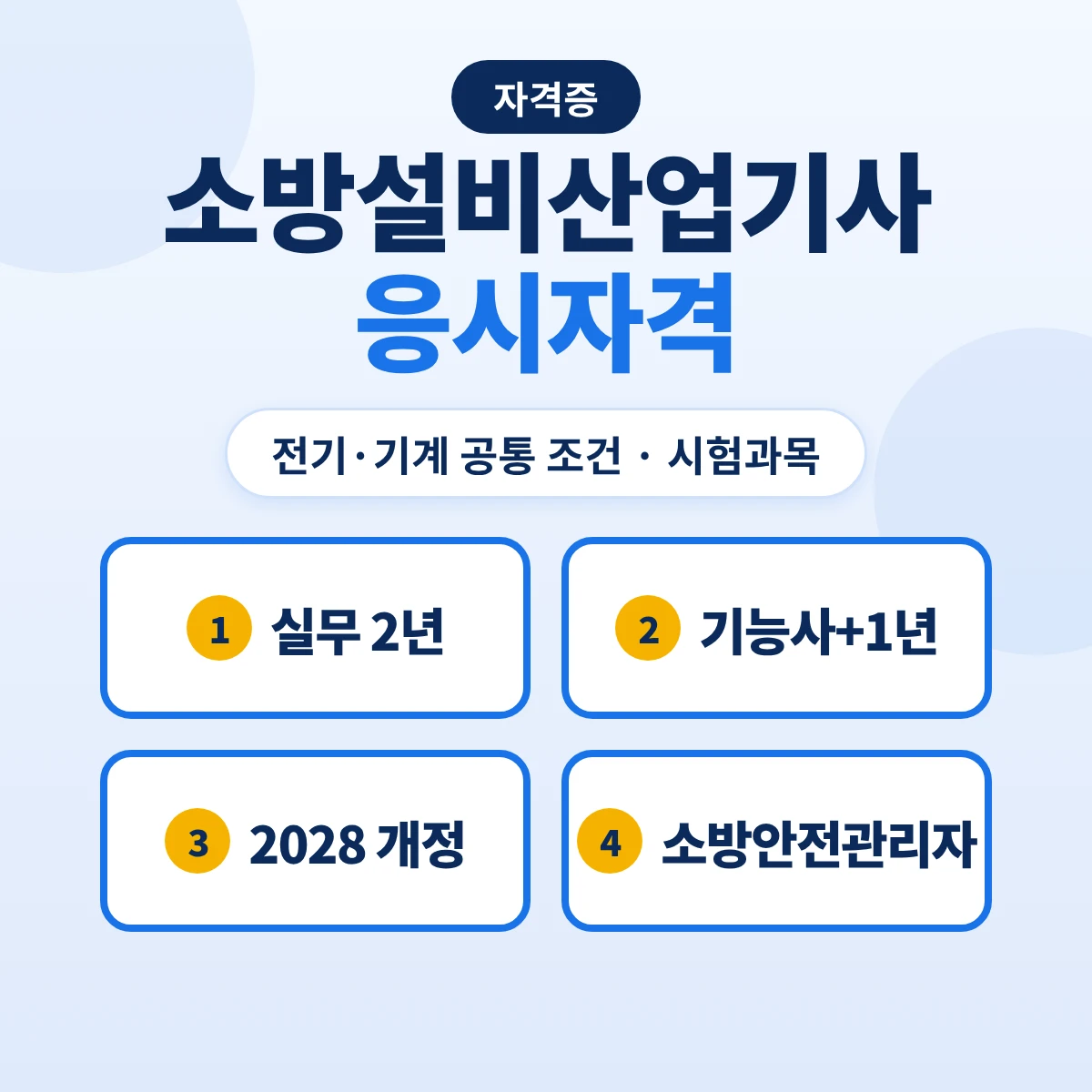 소방설비산업기사 응시자격: 전기·기계 공통 조건·시험과목·취득 후 쓰임