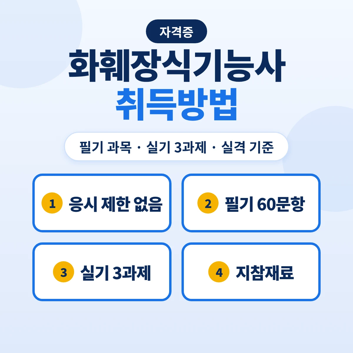 화훼장식기능사 취득방법: 응시자격·필기 과목·실기 3과제 구성과 실격 기준