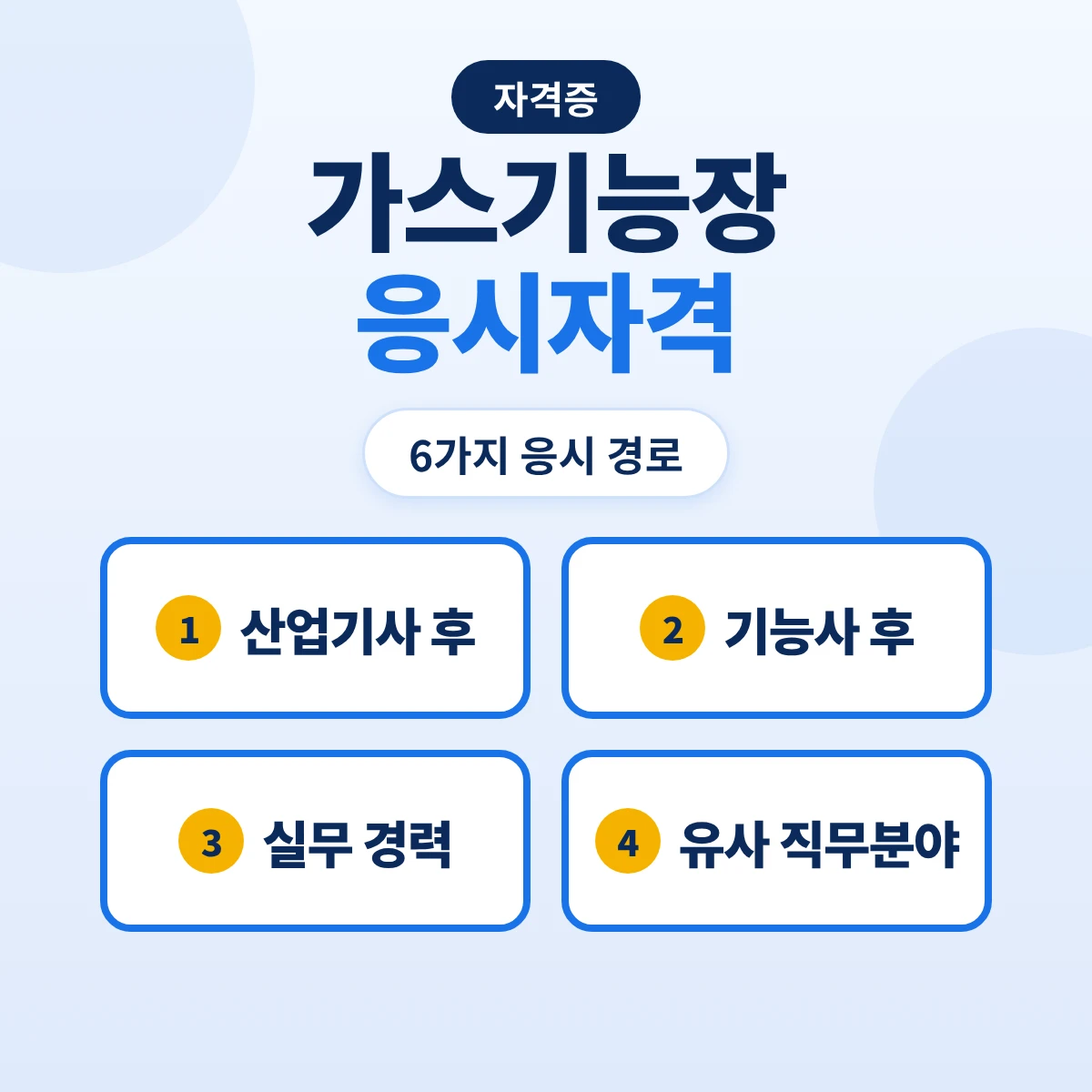 가스기능장 응시자격: 산업기사 후 실무 5년·기능사 후 7년·실무 9년 6가지 경로와 251 유사 직무분야