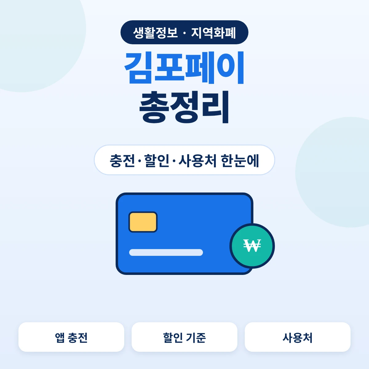 김포페이 총정리, 충전·할인 기준과 사용처 안내