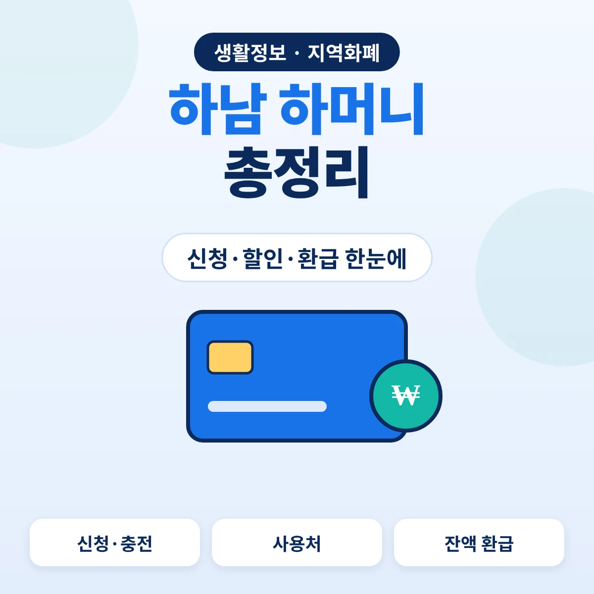하남 하머니 총정리, 신청·충전부터 할인형 혜택과 잔액 환급까지 안내