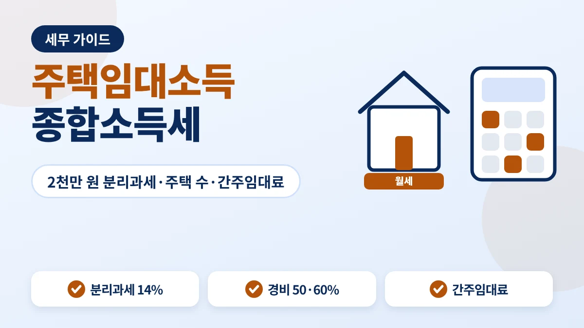 주택임대소득 종합소득세 안내 이미지