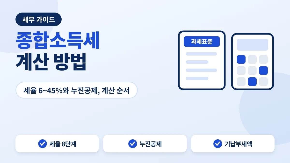 종합소득세 계산 방법 안내 이미지