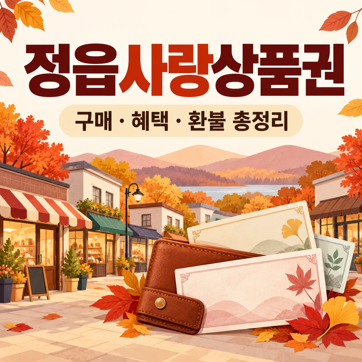 정읍사랑상품권 구매·혜택·환불 안내 일러스트