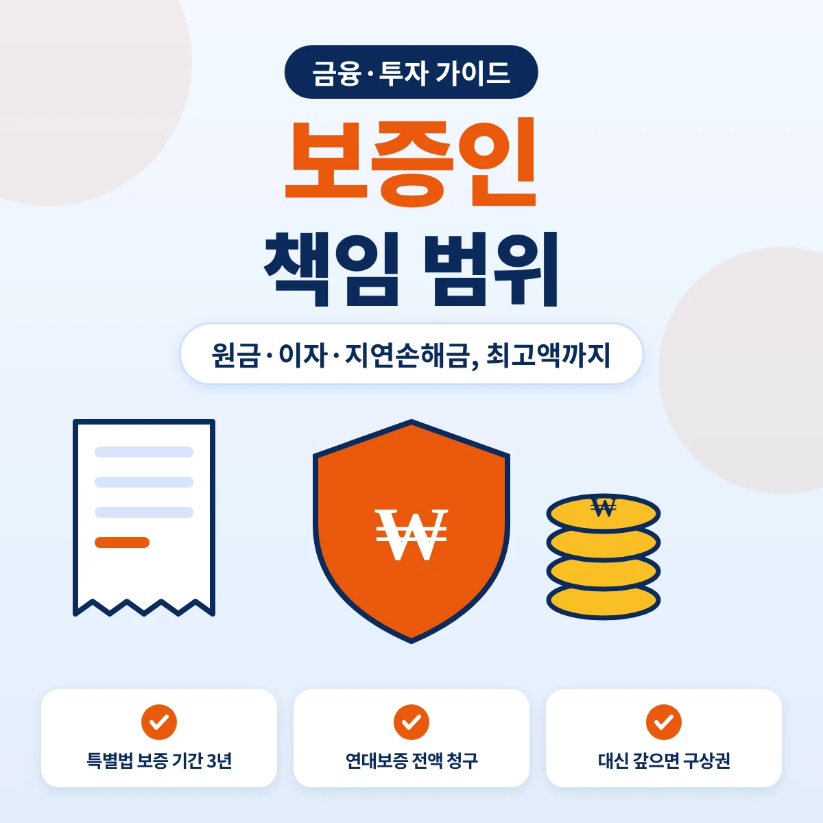 보증인 책임 범위 요약, 원금·이자·지연손해금을 보증 최고액 안에서 부담하는 구조