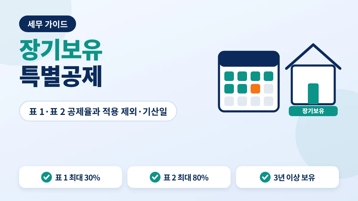 장기보유특별공제 안내 이미지