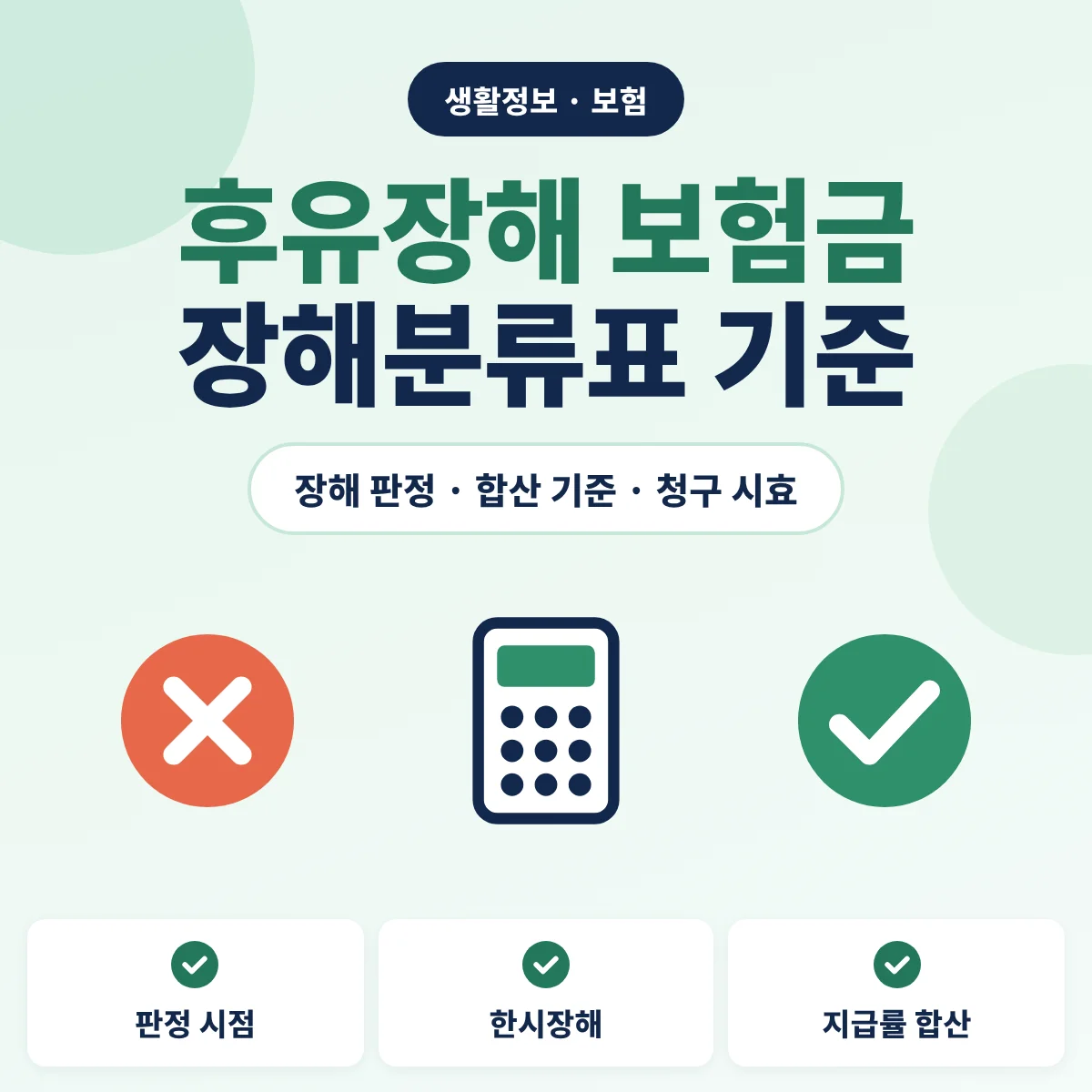 후유장해 보험금 장해분류표 판정 기준과 청구 절차 안내 이미지