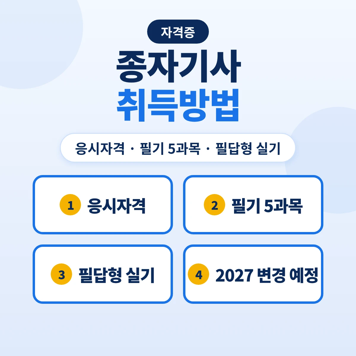 종자기사 취득방법: 응시자격 10가지 경로·필기 5과목·필답형 실기와 2027 과목명 변경 예정
