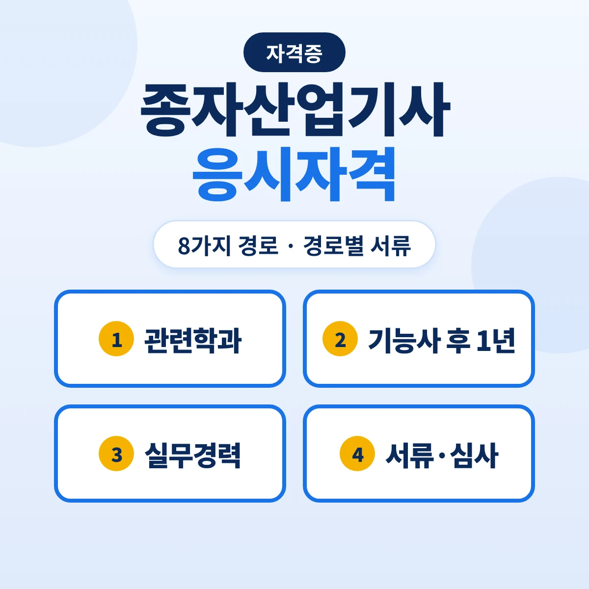 종자산업기사 응시자격: 관련학과 고시 대조·종자기능사 후 실무 1년·경력 서류와 심사 기준일·8가지 경로