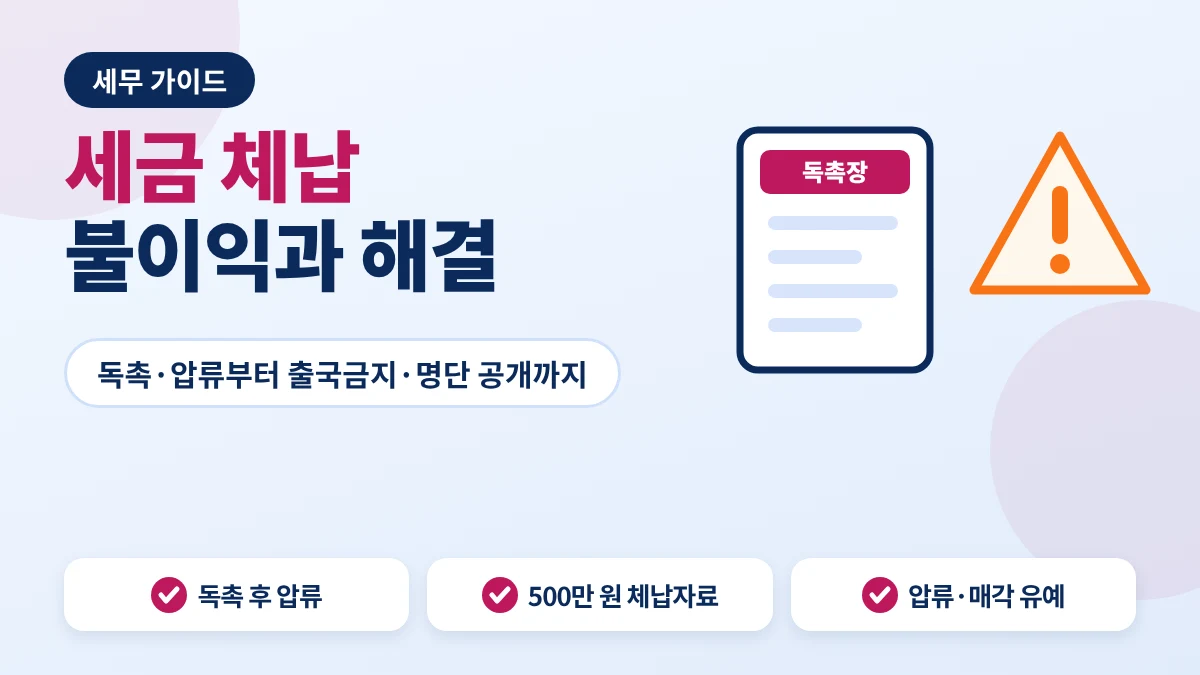 세금 체납 불이익 단계 안내 이미지