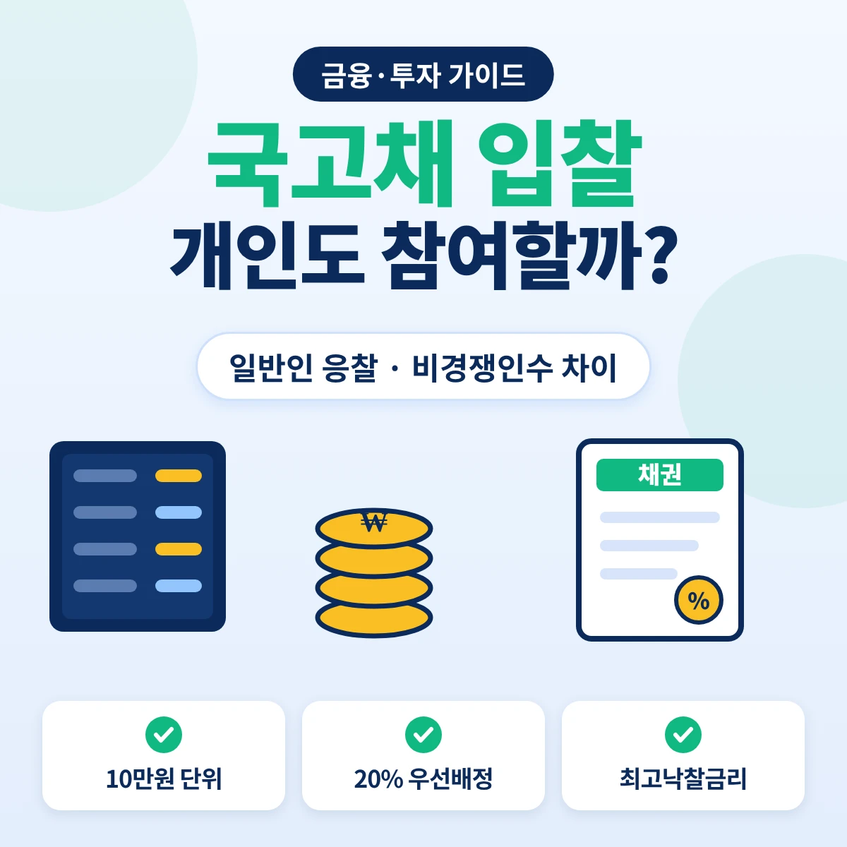 국고채 입찰에 개인이 일반인으로 참여하는 방법과 적용 금리