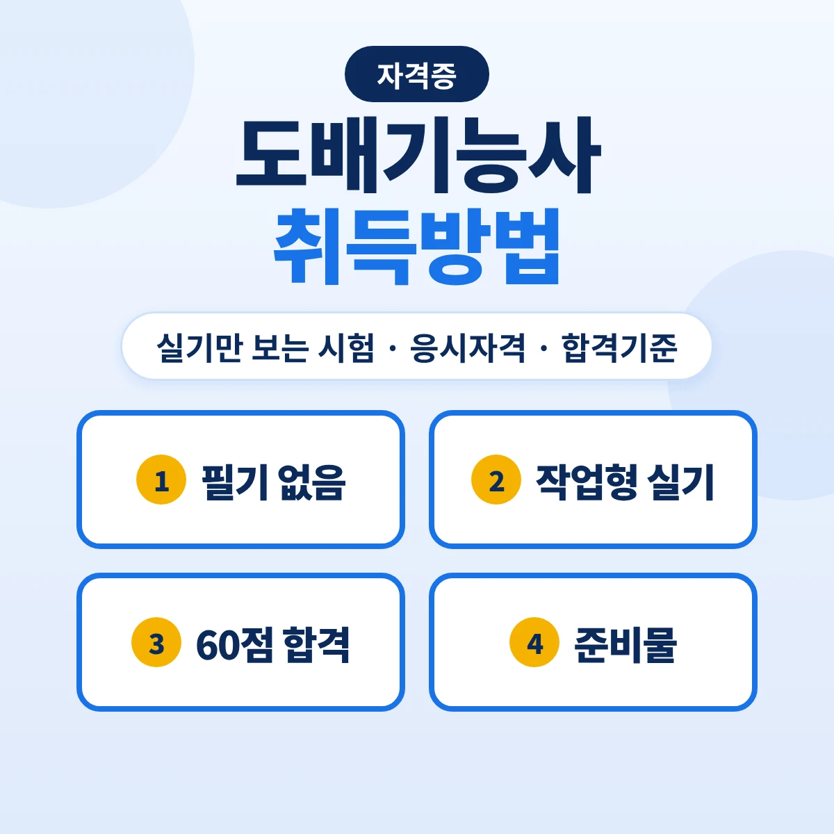 도배기능사 취득방법: 실기만 보는 시험·응시자격·합격기준·준비물