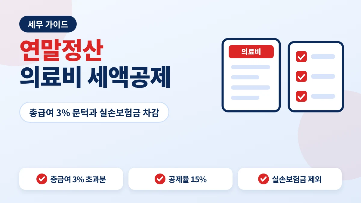 연말정산 의료비 세액공제 안내 이미지