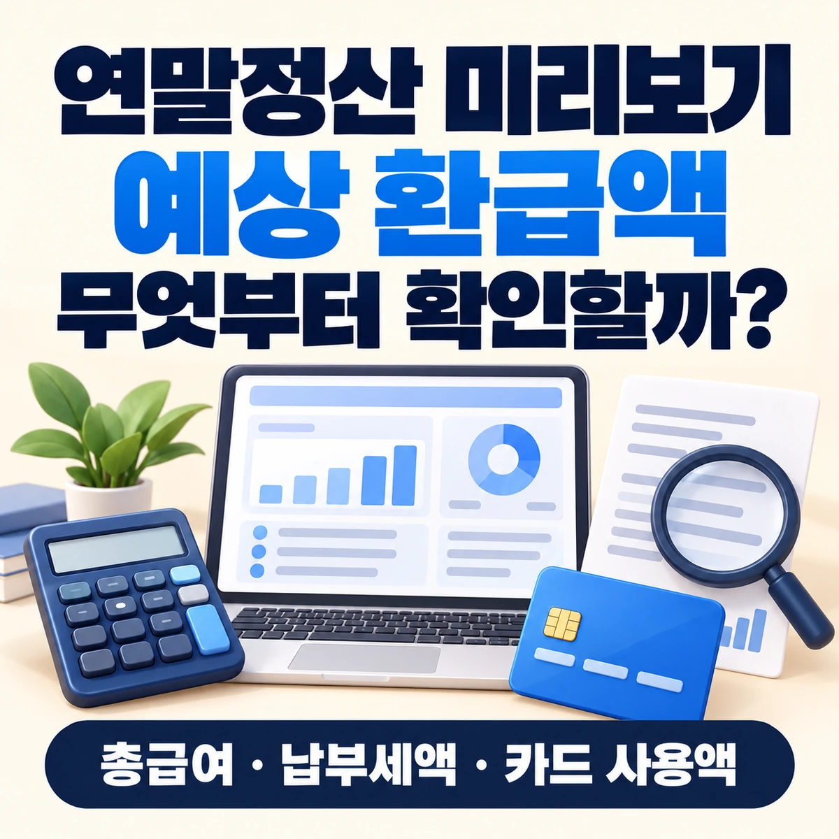 연말정산 미리보기 이용방법과 예상 총급여·기납부세액·카드 사용액 확인사항