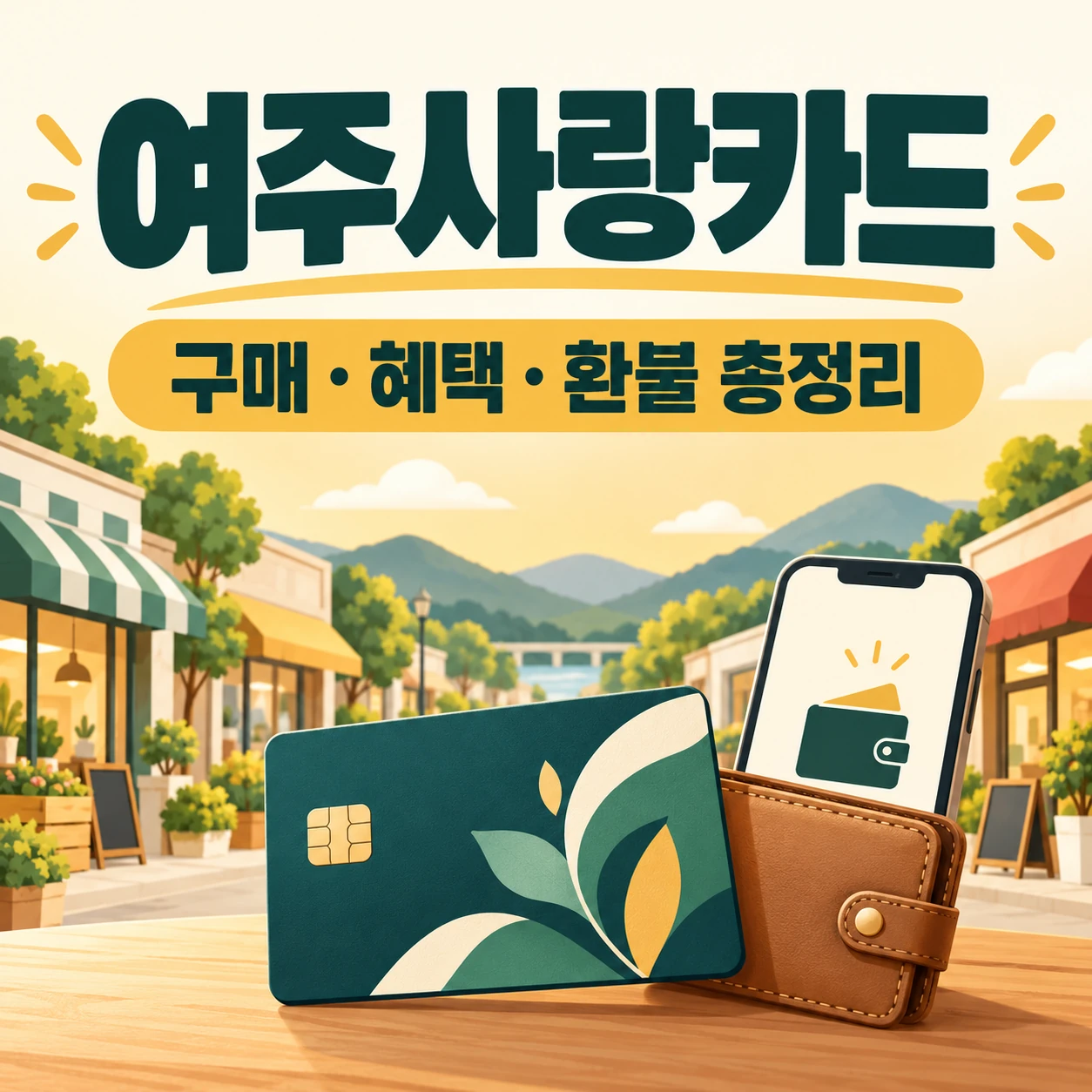여주사랑카드 구매·혜택·환불 안내 일러스트